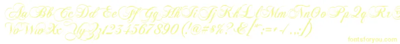 Czcionka Chopinscript – żółte czcionki
