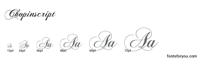 Chopinscript (83435) Font Sizes