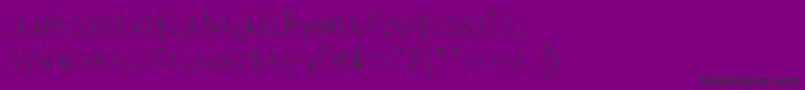 Pwbrushscript Font – Black Fonts on Purple Background