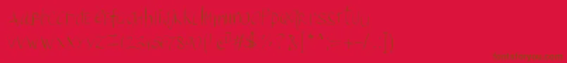 Подробнее о шрифте Pwbrushscript Шрифт Pwbrushscript – коричневые шрифты на красном фоне
