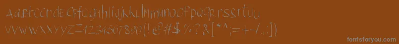 fuente Pwbrushscript – Fuentes Grises Sobre Fondo Marrón