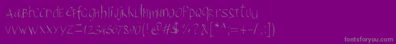 Fonte Pwbrushscript – fontes cinzas em um fundo violeta