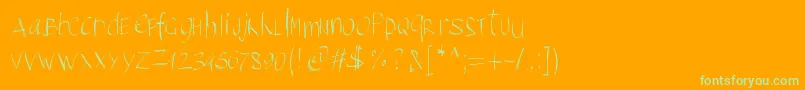 En savoir plus sur la police Pwbrushscript Police Pwbrushscript – polices vertes sur fond orange