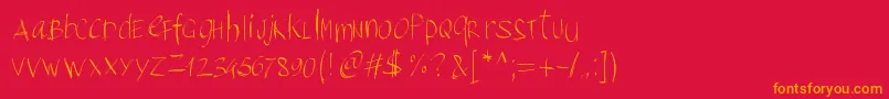fuente Pwbrushscript – Fuentes Naranjas Sobre Fondo Rojo
