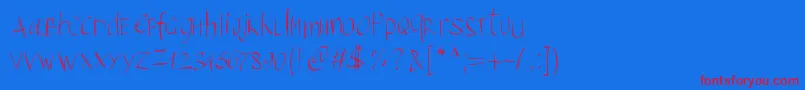 Lisätietoja Pwbrushscript-fontista Pwbrushscript-fontti – punaiset fontit sinisellä taustalla