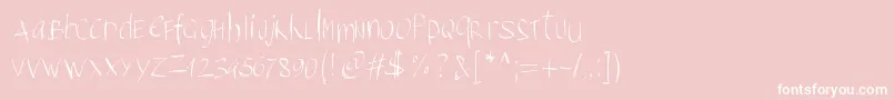 Шрифт Pwbrushscript – белые шрифты на розовом фоне