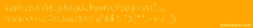En savoir plus sur la police Pwbrushscript Police Pwbrushscript – polices jaunes sur fond orange