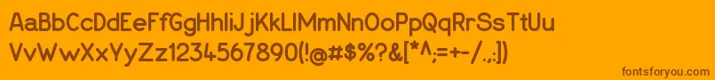 Espressodolce-Schriftart – Braune Schriften auf orangefarbenem Hintergrund