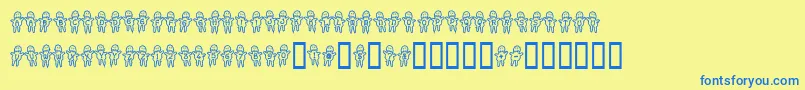 En savoir plus sur la police Voodoodolls Police Voodoodolls – polices bleues sur fond jaune