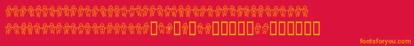 Voodoodolls Font – Orange Fonts on Red Background