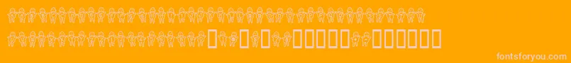Police Voodoodolls – polices roses sur fond orange