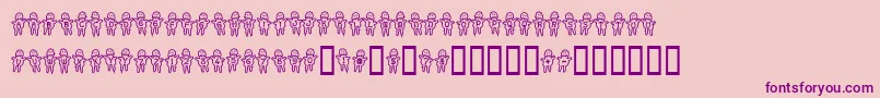 Voodoodolls Font – Purple Fonts on Pink Background