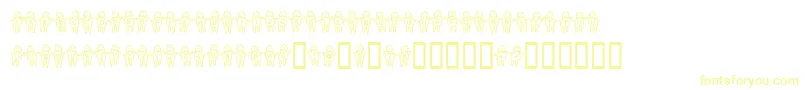 Voodoodolls Font – Yellow Fonts on White Background