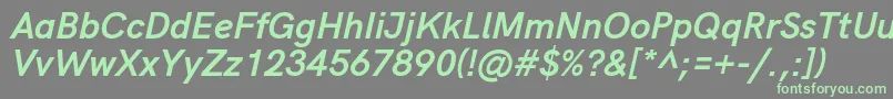 HkgroteskBolditalic-Schriftart – Grüne Schriften auf grauem Hintergrund