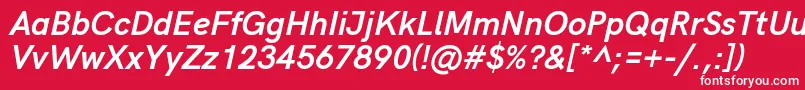 HkgroteskBolditalic Font – White Fonts on Red Background