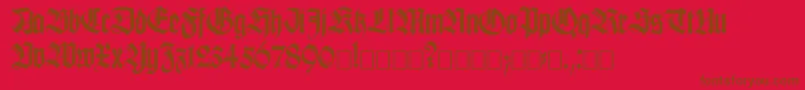 Police Killig – polices brunes sur fond rouge
