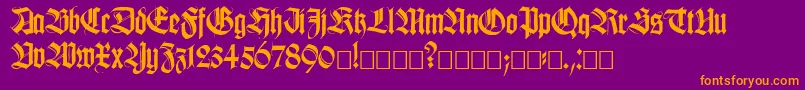 Шрифт Killig – оранжевые шрифты на фиолетовом фоне