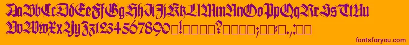 Killig-fontti – violetit fontit oranssilla taustalla
