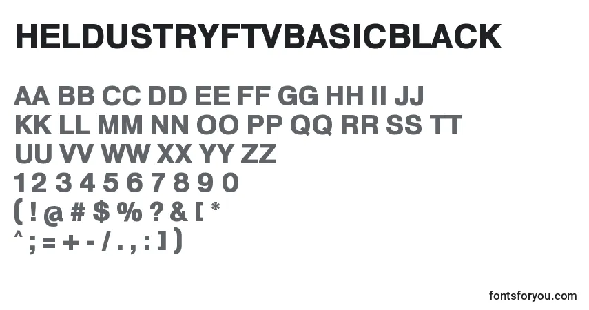 Schriftart HeldustryftvbasicBlack – Alphabet, Zahlen, spezielle Symbole
