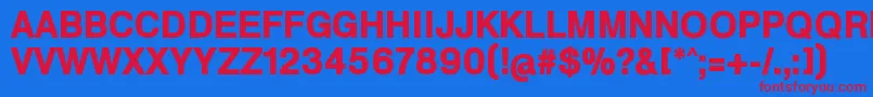 HeldustryftvbasicBlack Font – Red Fonts on Blue Background