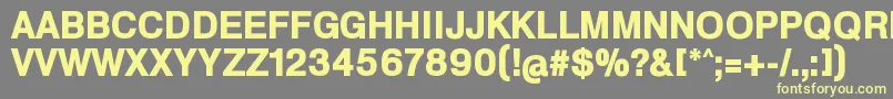 HeldustryftvbasicBlack Font – Yellow Fonts on Gray Background