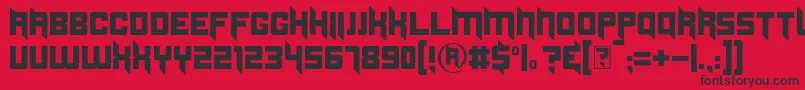 Duplexide Font – Black Fonts on Red Background