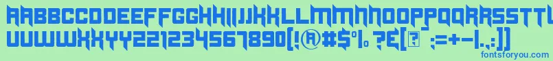 Duplexide Font – Blue Fonts on Green Background