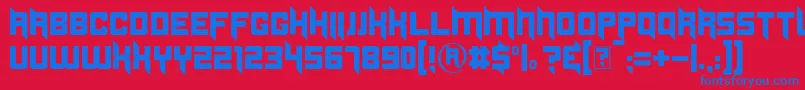 Duplexide Font – Blue Fonts on Red Background