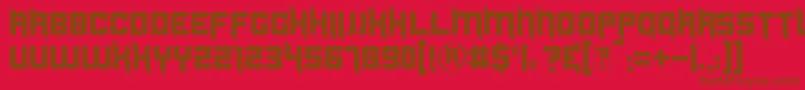 Duplexide Font – Brown Fonts on Red Background