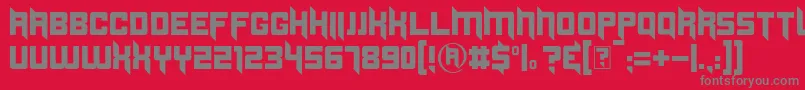 Duplexide Font – Gray Fonts on Red Background