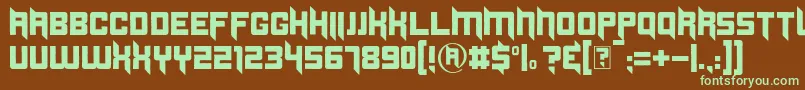 Duplexide Font – Green Fonts on Brown Background