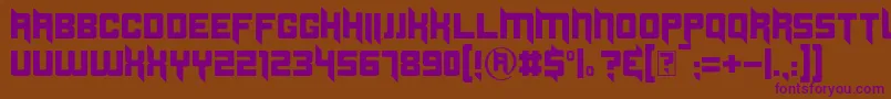 Duplexide Font – Purple Fonts on Brown Background