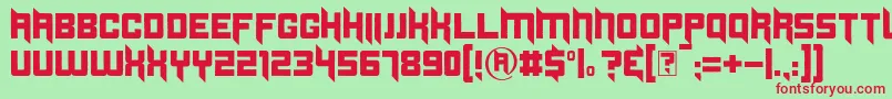 Duplexide Font – Red Fonts on Green Background