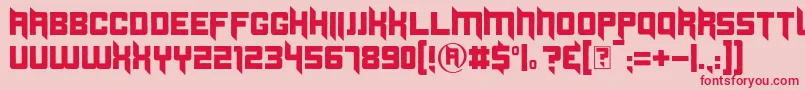 Duplexide-Schriftart – Rote Schriften auf rosa Hintergrund