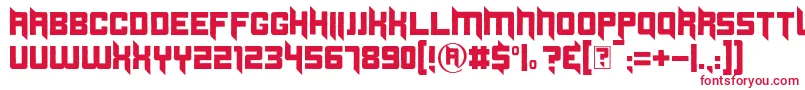 フォントDuplexide – 赤い文字