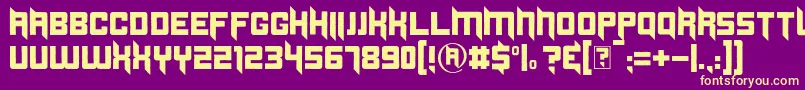 Шрифт Duplexide – жёлтые шрифты на фиолетовом фоне