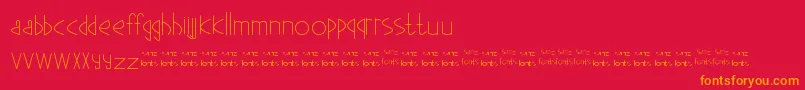 Ganeez Font – Orange Fonts on Red Background