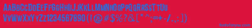 ZemboodVintage Font – Blue Fonts on Red Background