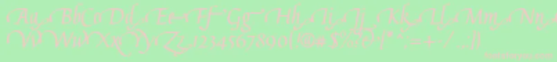 GaiusLtBoldSwashEnd Font – Pink Fonts on Green Background