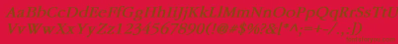 More about GaramondBoldItalic Font GaramondBoldItalic Font – Brown Fonts on Red Background