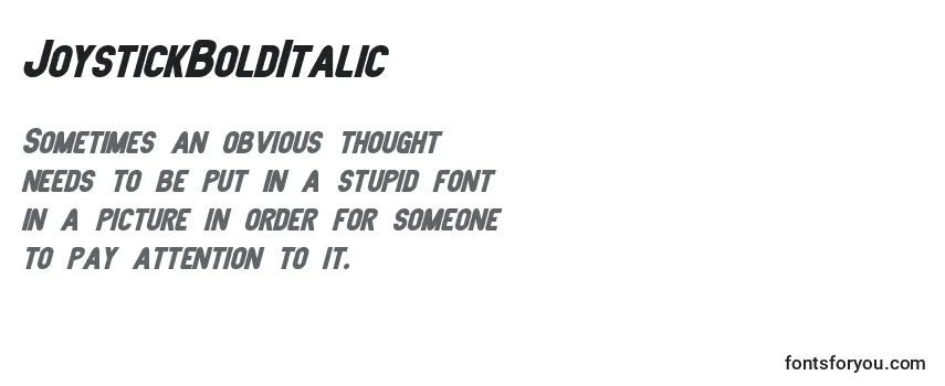JoystickBoldItalic Font