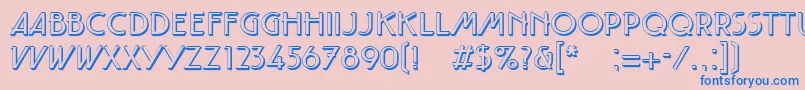 TautLtShadow Font – Blue Fonts on Pink Background