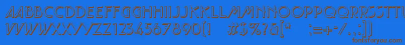 TautLtShadow Font – Brown Fonts on Blue Background
