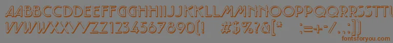 TautLtShadow-Schriftart – Braune Schriften auf grauem Hintergrund
