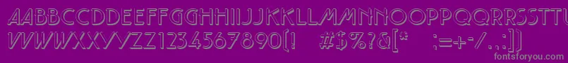 TautLtShadow Font – Gray Fonts on Purple Background