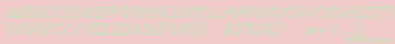 TautLtShadow Font – Green Fonts on Pink Background