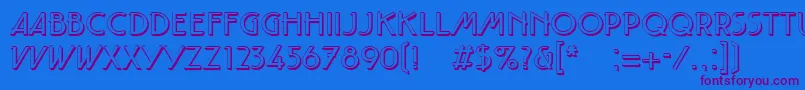 TautLtShadow Font – Purple Fonts on Blue Background