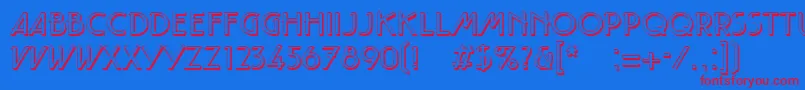 TautLtShadow-Schriftart – Rote Schriften auf blauem Hintergrund