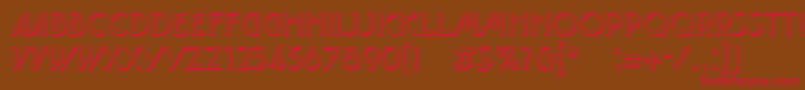 TautLtShadow Font – Red Fonts on Brown Background