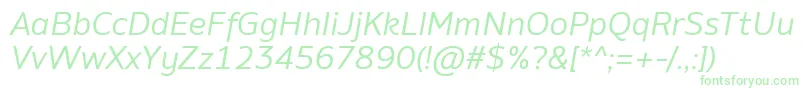 Шрифт AminoItalic – зелёные шрифты на белом фоне